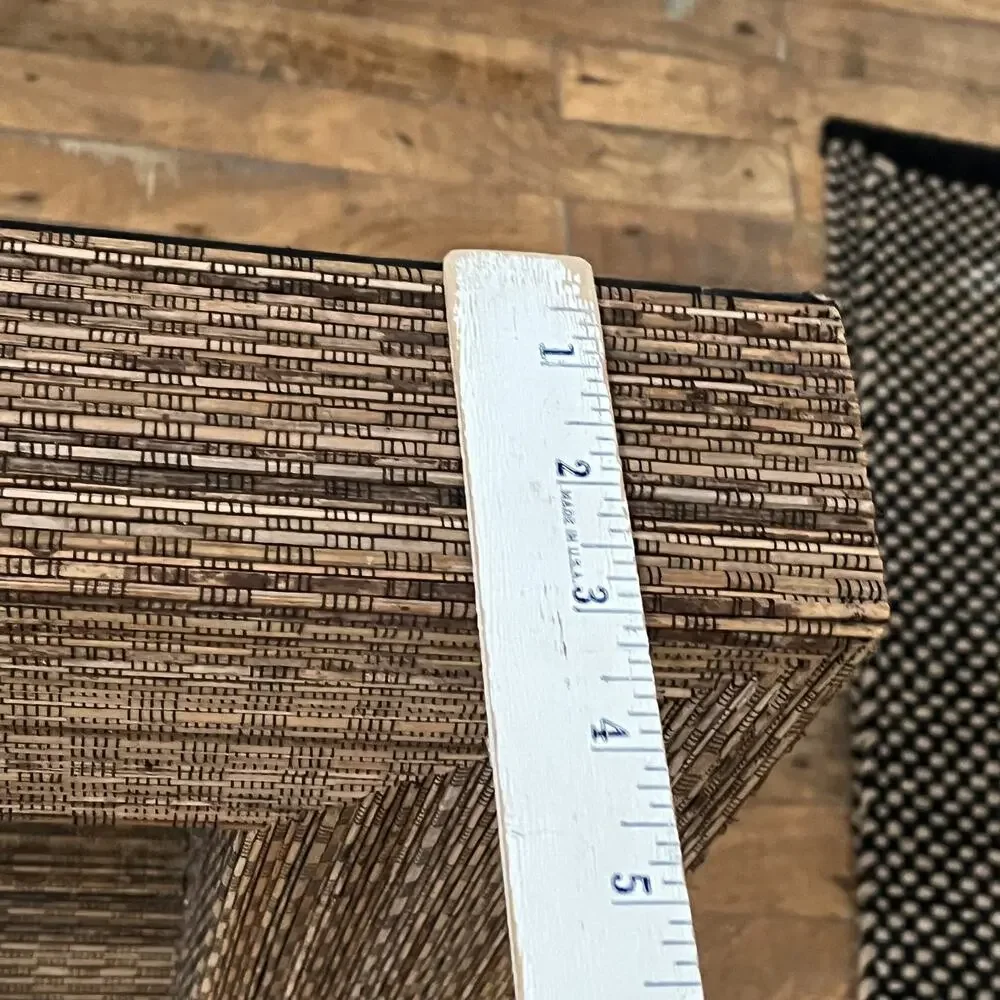 Crate and Barrel Woven Rattan Decorative Wall Mirror 16.5